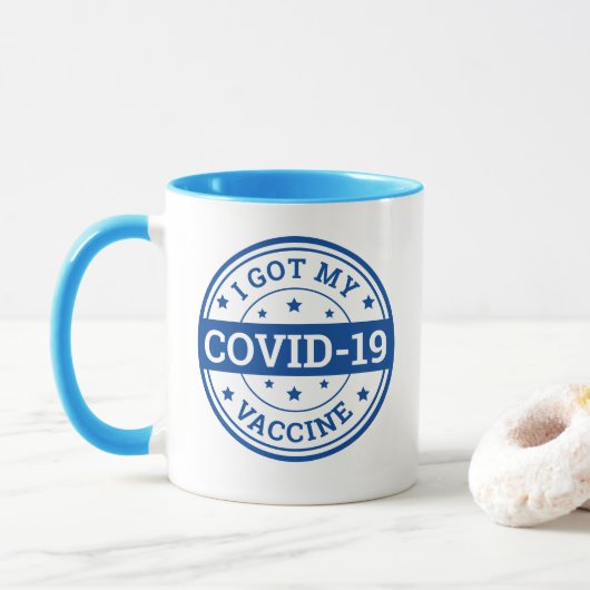 Mug J'ai reçu mon vaccin contre la Covid-19 (Avec donut)