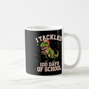 Mug J'ai relevé le défi de 100 jours d'école Dino T-re