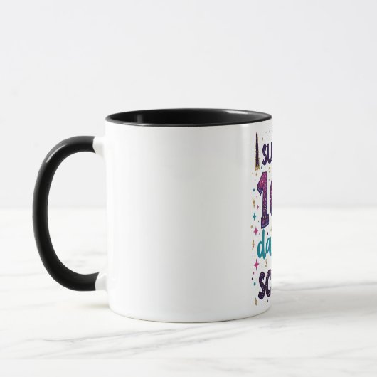 Mug J'ai survécu 100 jours de Conception Unicorne de l (Gauche)