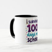 Mug J'ai survécu 100 jours de Conception Unicorne de l (Devant gauche)