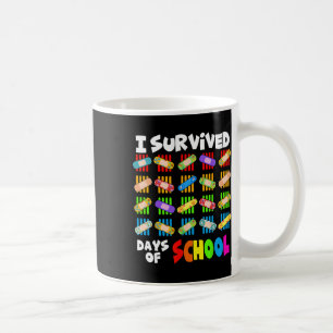 Mug J'ai survécu 100 jours d'école enseignant et enfan