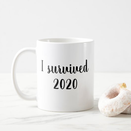 Mug J'ai survécu 2020 Citation (Avec donut)