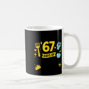 Mug J'ai survécu 67 jours de chaos à la cafétéria Dame
