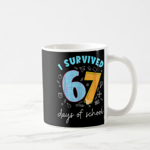 Mug J'ai survécu 67 jours d'école 67 Mème Science Ense