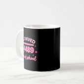 Mug J'ai survécu 67 jours d'école 6-7 Mème Prof de mat (Devant gauche)