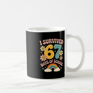Mug J'ai survécu 67 jours d'école Argot Gen Alpha Rétr