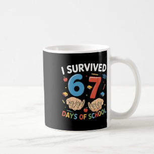 Mug J'ai survécu 67 jours d'école drôle 67 enfants 67