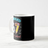 Mug J'ai survécu 67 jours d'école Drôle 67 Mème Enseig (Devant gauche)