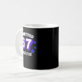 Mug J'ai survécu 67 jours d'école drôle 67 mème rétro (Devant gauche)