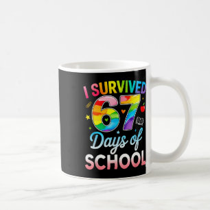 Mug J'ai survécu 67 jours d'école drôle 6 7 mème ensei