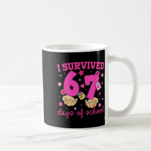 Mug J'ai survécu 67 jours d'école drôle mème garçon fi