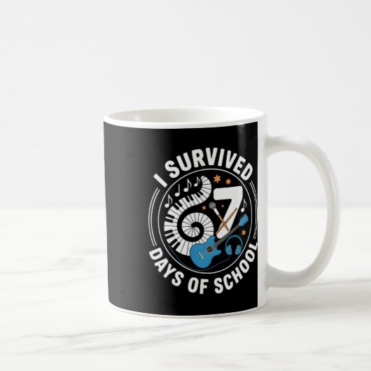 Mug J'ai survécu 67 jours d'école - Enseignants Élèves (Droite)