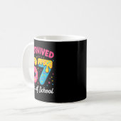 Mug J'ai survécu 67 jours d'école Mème drôle Professeu (Devant gauche)