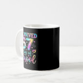 Mug J'ai survécu 67 jours d'école Mème drôle Professeu (Devant gauche)