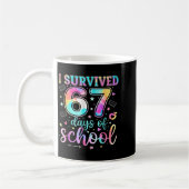 Mug J'ai survécu 67 jours d'école Mème drôle Professeu (Gauche)