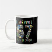 Mug J'ai survécu 67 jours d'école Prof de maths drôle (Gauche)