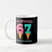 Mug J'ai survécu 67 jours d'école Prof de maths mignon (Gauche)