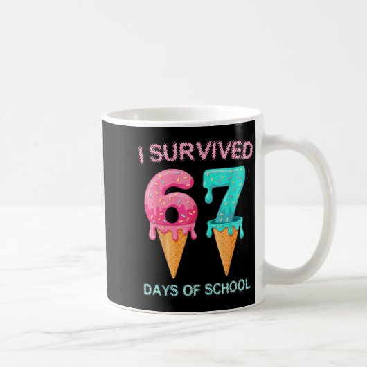 Mug J'ai survécu 67 jours d'école Prof de maths mignon (Droite)