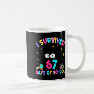 Mug J'ai survécu 67 jours d'école Six Sept Meme Argot