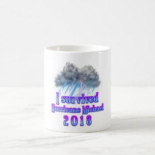 Mug J'ai survécu à la pluie de l'ouragan Michael