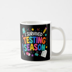 Mug J'ai survécu à la saison des tests Humour scolaire