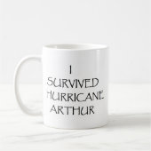Mug J'ai survécu à l'ouragan Arthur (Gauche)