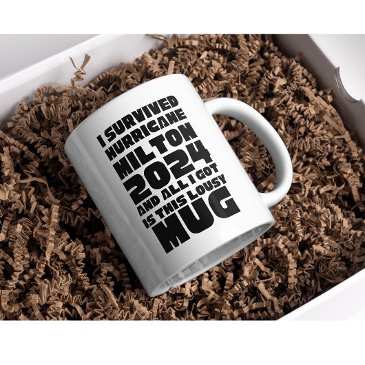 Mug J'ai survécu à l'ouragan Milton Humour 2024