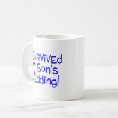 Mug J'ai survécu à mes fils épousant le bleu (Devant gauche)