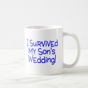 Mug J'ai survécu à mes fils épousant le bleu
