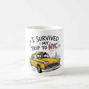 Mug J'ai survécu à mon voyage à NYC, Cadeau souvenir d