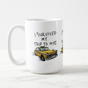 Mug J'ai survécu à mon voyage à NYC New York Taxi
