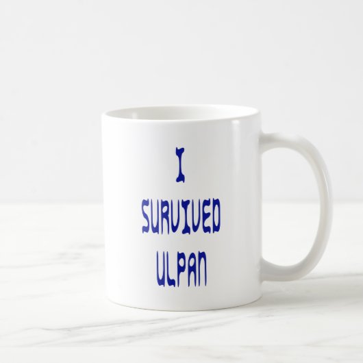 Mug J'ai survécu à Ulpan (Droite)