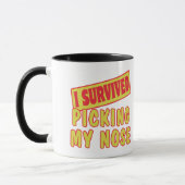 MUG J'AI SURVÉCU DE CHERCHER MON NEZ (Gauche)
