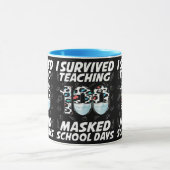 Mug J'Ai Survécu En Enseignant 100 Jours Scolaires Mas (Centre)