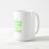 Mug J'Ai Suspendu Mon Jeu Neon Pixel Art (Devant droit)