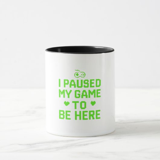 Mug J'Ai Suspendu Mon Jeu Neon Pixel Art (Centre)