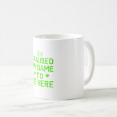 Mug J'Ai Suspendu Mon Jeu Neon Pixel Art (Devant droit)