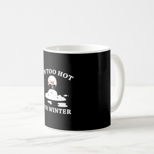 Mug J'ai trop chaud pour l'hiver (Devant droit)