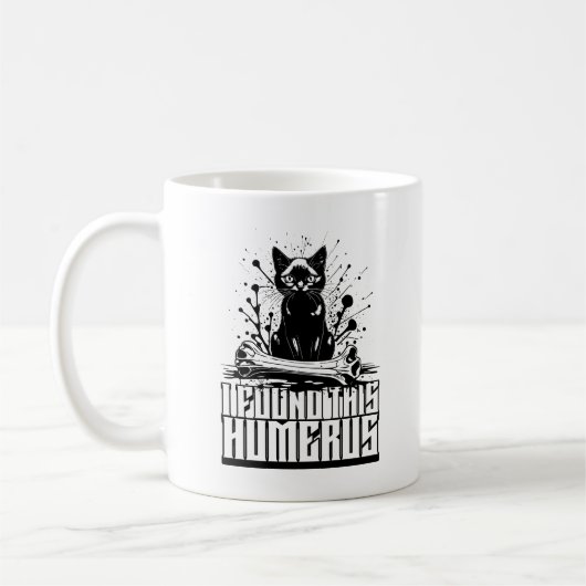 Mug J'Ai Trouvé Ce Chat Noir Humerus Avec L'Homme (Gauche)