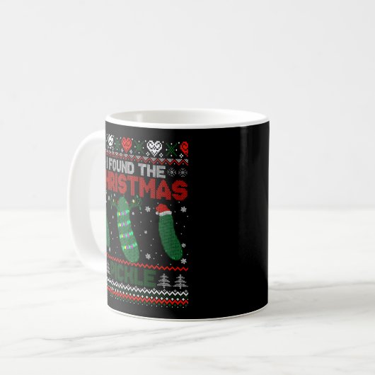 Mug J'Ai Trouvé Le Chandail De Noël Pickle Ugly Xmas (Devant gauche)