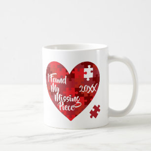 Mug J'ai trouvé mon morceau absent - coeur de puzzle
