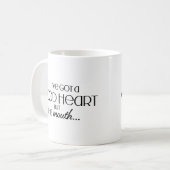 Mug J'ai un bon coeur drôle Sarcastique (Devant gauche)