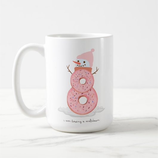Mug J'ai un bonhomme de neige de beigne (Gauche)