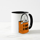 Mug J'ai un costume de Fantôme d'Halloween rock drôle (Devant droit)
