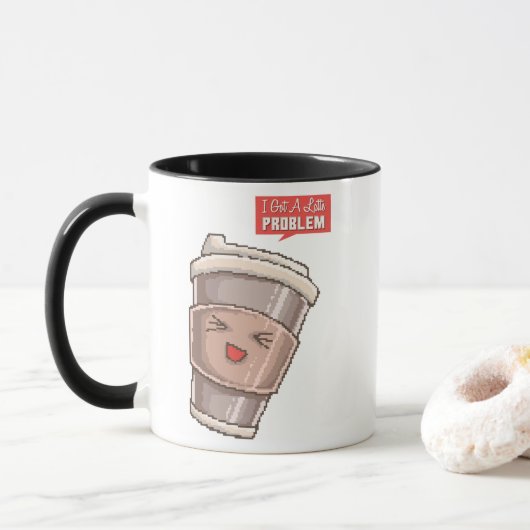 Mug J'ai un gros problème de latte (Avec donut)