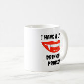 Mug J'Ai Un Petit Problème De Boisson Vampire Fangs (Devant droit)