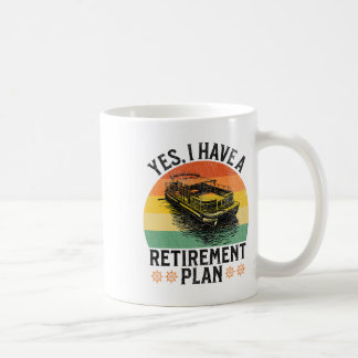 Mug J'ai un plan de retraite Drôle de capitaine de bat