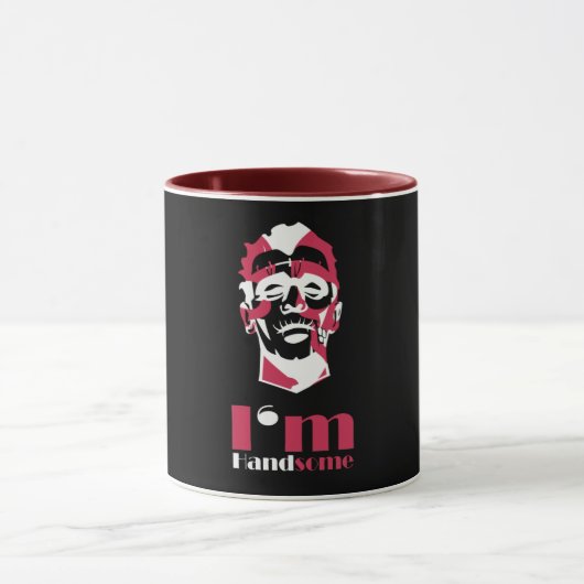 Mug J'ai un visage abstrait beau (Centre)