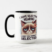 Mug J'ai une audition sélective Cadeau pour amateur de (Gauche)