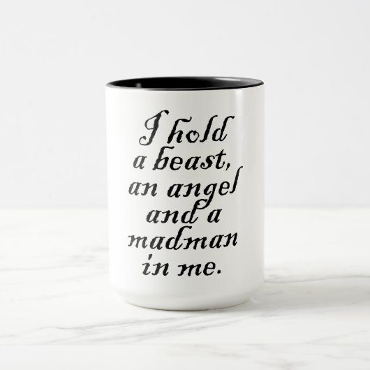 Mug J'ai une bête, un ange et un Madman (Centre)